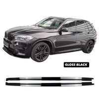 Load image into Gallery viewer, BMW X5M F85 F15 X6M F86 F16 GLOSS BLACK SIDE SKIRT EXTENSION BLADE LIP MP - STM STYLING 
