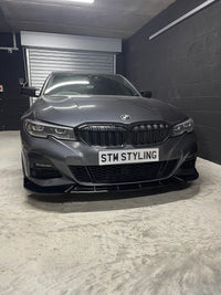 Load image into Gallery viewer, BMW G20 Kit Full Length Side Extensions Bodykit 3 Series Gloss Black Quad Led V Splitter - STM STYLING 
