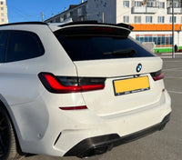 Load image into Gallery viewer, BMW 3 SERIES G21 ESTATE SLIM REAR ROOF BOOT SPOILER 2019+ GLOSS BLACK WING LIP ABS - STM STYLING 
