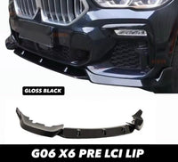 Load image into Gallery viewer, G06 X6 Pre-LCI 19-22 MP Style Gloss Black Front Splitter Lip Valance M Sport - STM STYLING 
