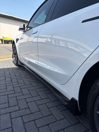 Load image into Gallery viewer, TESLA MODEL 3 GLOSS BLACK AERO KIT SPLITTER SPOILER SKIRTS DIFFUSER 2018-24 PRE LCI 

Kit Includes:
