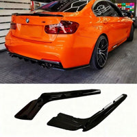 Load image into Gallery viewer, BMW 3 Series M3 F30 Gloss Black Rear Corner Side Spats Canards Diffuser Splitter - STM STYLING 
