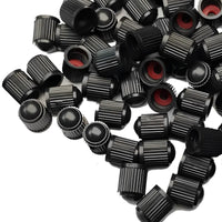Load image into Gallery viewer, 16x Black Tyre Valve Dust Caps With Internal Air Dust Water Seals Steel Alloys
