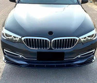 Load image into Gallery viewer, BMW 5 SERIES G30 G31 SE PRE LCI FRONT SPLITTER LIP SPOILER LUXURY GLOSS BLACK - STM STYLING 

