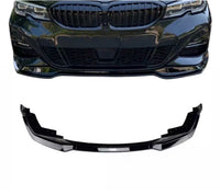 Load image into Gallery viewer, BMW 3 SERIES G20 G21 M PERFORMANCE MPS 19-21 FRONT SPLITTER GLOSS BLACK ABS - STM STYLING 
