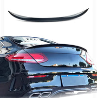 Load image into Gallery viewer, MERCEDES C CLASS W205 REAR BOOT TRUNK SPOILER AMG STYLE GLOSS BLACK 2014-21 - STM STYLING 
