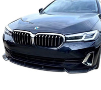 Load image into Gallery viewer, BMW 5 Series G30 LCI SE 2021-2023 Gloss Black Front Splitter 3 Piece - STM STYLING 
