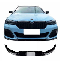 Load image into Gallery viewer, BMW 5 Series G30 G31 LCI M Sport Front Splitter Spoiler Lip Kit Gloss Black - STM STYLING 
