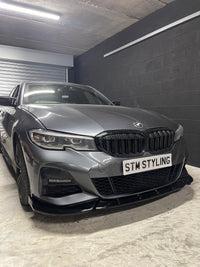 Load image into Gallery viewer, BMW 3 SERIES G20 G21 FRONT SPLITTER LIP VALANCE SPOILER SPLITTER GLOSS BLACK STM - STM STYLING 
