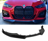 Load image into Gallery viewer, BMW 4 Series Coupe G22 G23 Front Splitter Spoiler Lip M Sport Gloss Black 2020+ - STM STYLING 

