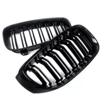 Load image into Gallery viewer, BMW 3 SERIES F34 GT GRAN TURISMO GLOSS BLACK FRONT KIDNEY GRILLES TWIN SPOKE
