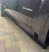 Load image into Gallery viewer, BMW F15 F85 X5M X6M F86 F16 GLOSS BLACK FULL SIDE SKIRT SKIRTS EXTENSION BLADE
