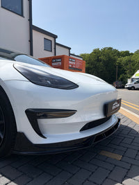 Load image into Gallery viewer, TESLA MODEL 3 GLOSS BLACK AERO KIT SPLITTER SPOILER SKIRTS DIFFUSER 2018-24 PRE LCI 

Kit Includes:
