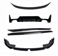 Load image into Gallery viewer, BMW 3 Series G20 LCI Body Kit M Sport In Gloss Black Splitter Skirts Quad STM - STM STYLING 
