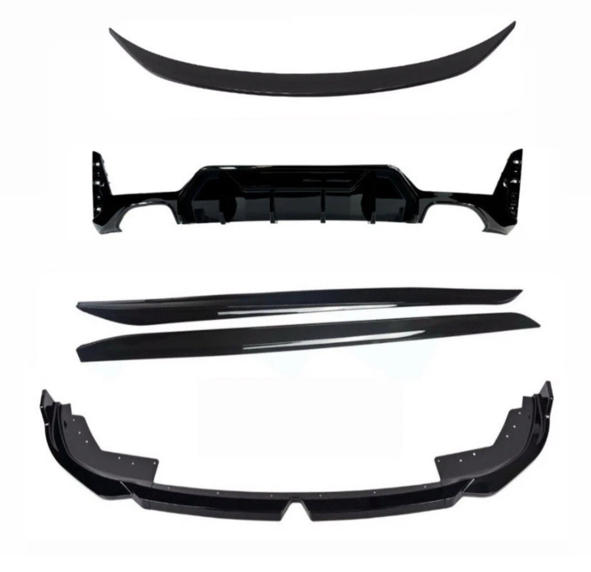 BMW 3 Series G20 LCI Body Kit M Sport In Gloss Black Splitter Skirts Quad STM