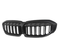 Load image into Gallery viewer, 3 Series G20 G21 2019+ Kidney grille grill dual slat M look gloss black
