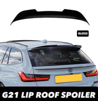 Load image into Gallery viewer, BMW 3 SERIES G21 ESTATE SLIM REAR ROOF BOOT SPOILER 2019+ GLOSS BLACK WING LIP ABS - STM STYLING 
