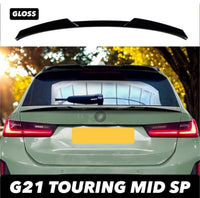 Load image into Gallery viewer, REAR MID SPOILER WING FOR BMW 3 SERIES G21 ESTATE TOURING GLOSS BLACK 2019+ ROOF - STM STYLING 
