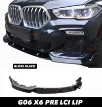 Load image into Gallery viewer, G06 X6 Pre-LCI 19-22 MP Style Gloss Black Front Splitter Lip Valance M Sport - STM STYLING 

