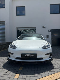 Load image into Gallery viewer, TESLA MODEL 3 GLOSS BLACK AERO KIT SPLITTER SPOILER SKIRTS DIFFUSER 2018-24 PRE LCI 

Kit Includes:
