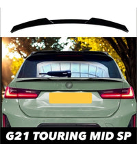 Load image into Gallery viewer, REAR MID SPOILER WING FOR BMW 3 SERIES G21 ESTATE TOURING GLOSS BLACK 2019+ ROOF - STM STYLING 

