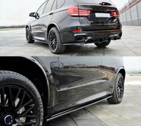 Load image into Gallery viewer, BMW X5M F85 F15 X6M F86 F16 GLOSS BLACK SIDE SKIRT EXTENSION BLADE LIP MP - STM STYLING 
