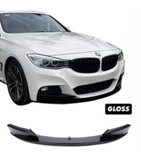 Load image into Gallery viewer, GT GRAN TURISMO MP STYLE FRONT LIP SPLITTER  FOR BMW 3 SERIES F34 GLOSS BLACK - STM STYLING 
