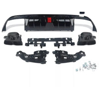 Load image into Gallery viewer, MERCEDES BENZ W205 AMG C63 REAR BUMPER DIFFUSER AMG B STYLE WITH TAILPIPE LED - STM STYLING 
