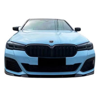 Load image into Gallery viewer, BMW 5 Series G30 G31 LCI M Sport Front Splitter Spoiler Lip Kit Gloss Black - STM STYLING 
