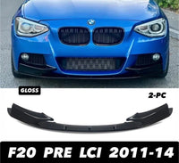 Load image into Gallery viewer, BMW 1 SERIES F20 F21 2PC M SPORT FRONT BUMPER SPLITTER LIP PRE-LCI 2011-2014
