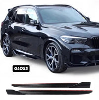 Load image into Gallery viewer, BMW X5 G05 M SPORT GLOSS BLACK SIDE SKIRTS EXTENSION BLADES FACELIFT 18-23
