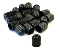 Load image into Gallery viewer, 16 X CAR BIKE CYCLE BLACK PLASTIC AIR VALVE TYRE ALLOY WHEEL CAPS DUST VALVE
