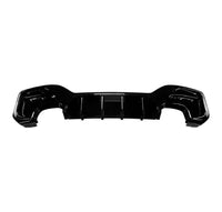 Load image into Gallery viewer, BMW 1 SERIES F20 F21 LCI 15-19 GLOSS BLACK REAR DIFFUSER LIP VALANCE BUMPER DUAL
