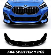 Load image into Gallery viewer, BMW 2 SERIES GRAN COUPE F44 FRONT LIP SPLITTER GLOSS BLACK 2020+

