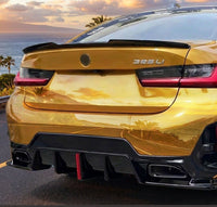 Load image into Gallery viewer, GLOSS BLACK G20 G21 LCI DIFFUSER PERFORMANCE STYLE REAR FOR BMW 3 SERIES
