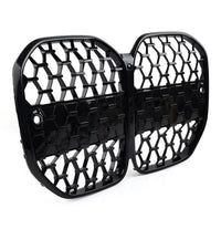 Load image into Gallery viewer, BMW 4 SERIES G22 G23 DIAMOND KIDNEY GRILLES GLOSS BLACK GRILLE GRILL
