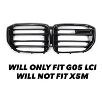 Load image into Gallery viewer, BMW X5 G05 LCI 2023-24 Kidney Grille Grill Single Slat Gloss Black X5M Style

