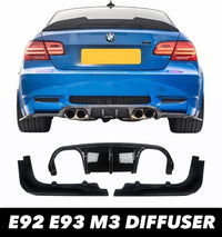 Load image into Gallery viewer, REAR DIFFUSER LIP VALANCE GLOSS BLACK FOR BMW 3 SERIES E92 E93 M3 2005-2011

