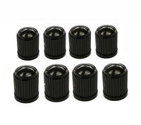Load image into Gallery viewer, 8x DUST AIR VALVE TYRE CAPS BLACK PLASTIC COVERS CAR BIKE WHEEL &amp; MOTORBIKE NEW

