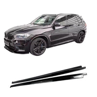 Load image into Gallery viewer, BMW X5M F85 F15 X6M F86 F16 GLOSS BLACK SIDE SKIRT EXTENSION BLADE LIP MP
