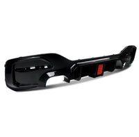 Load image into Gallery viewer, BMW 1 SERIES F20 F21 LCI GLOSS BLACK REAR DIFFUSER LIP VALANCE WITH LED 15-19
