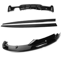 Load image into Gallery viewer, BMW F32 KIT 4 SERIES SPLITTER LIP DIFFUSER MIRROR SIDES GRILLES SPOILER GLOSS BK
