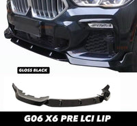 Load image into Gallery viewer, For G06 X6 Pre-LCI 19-22 MP Style Gloss Black Front Splitter Lip Valance M Sport
