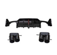 Load image into Gallery viewer, GLOSS BLACK BODY KIT FOR BMW 3 SERIES G21 LCI TOURING ESTATE QUAD TIPS DIFFUSER
