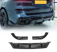 Load image into Gallery viewer, BMW X5 G05 Rear Bumper Diffuser Spoiler BK Style Gloss Black Pre Lci M Sport
