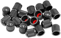 Load image into Gallery viewer, 16x Black Tyre Valve Dust Caps With Internal Air Dust Water Seals Steel Alloys
