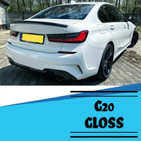 Load image into Gallery viewer, BMW 3 SERIES G20 M PERFORMANCE SPORT GLOSS BLACK BOOT TRUNK SPOILER WING LIP
