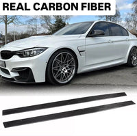 Load image into Gallery viewer, REAL CARBON FIBRE SIDE SKIRT EXTENSION BLADES FOR BMW M3 M4 F80 F82 F83

