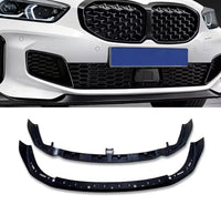 Load image into Gallery viewer, FRONT SPLITTER LIP EXTENSION MP SPOILER GLOSS BLACK FOR BMW 1 SERIES F40 19-24
