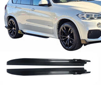 Load image into Gallery viewer, BMW X5M F85 F15 X6M F86 F16 GLOSS BLACK SIDE SKIRT SKIRTS EXTENSION BLADE

